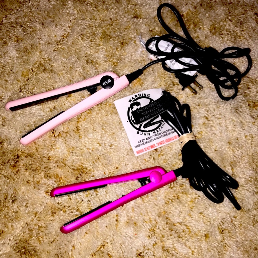 2 pc mini hair straighteners by eva&fahrenheit
